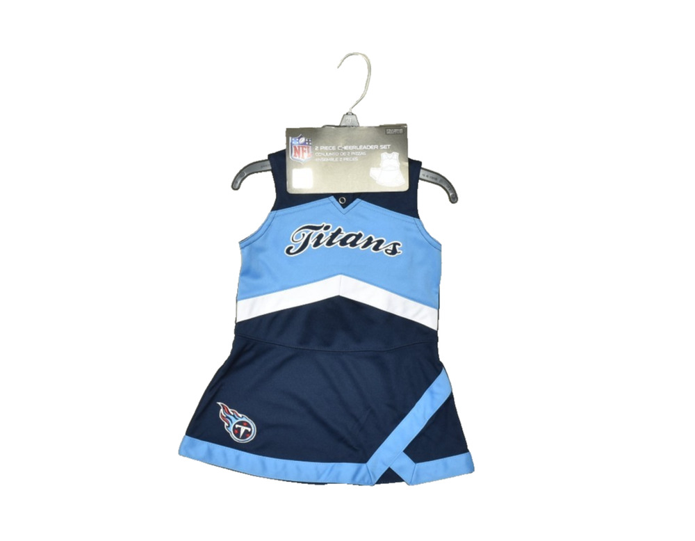 NFL Girls Toddler Light Blue 2-Piece Cheerleader Set Titans Size 2T NEW